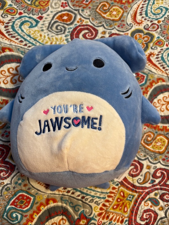 Squishmallows Other - Squishmallow blue Plush Shark Toy - "You're Jawsome!" Embroidered